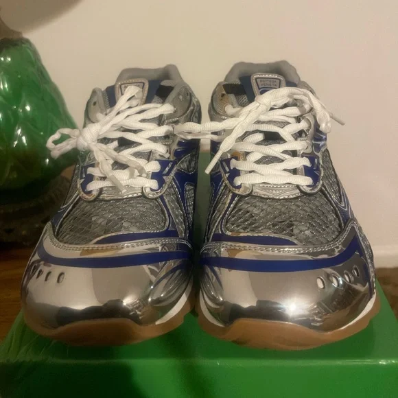 Bottega Veneta Orbit Sneakers Blue Silver Men’s Size 45(EU) US,11, 11.5, 12 - Picture 2 of 8